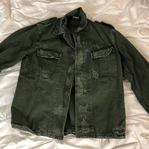 Forest green denim jacket LF